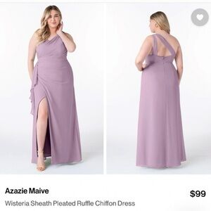 Azazie A14 Maive bridesmaid dress in Wisteria Chiffon
